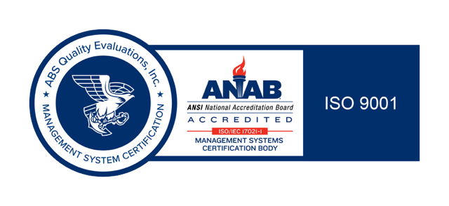 ABS Quality Evaluations — ISO 9001 Certified, ANAB Accredited